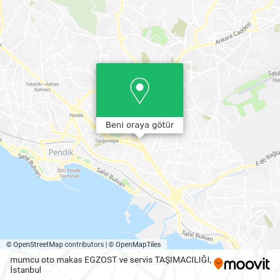 mumcu oto makas EGZOST ve servis TAŞIMACILIĞI harita