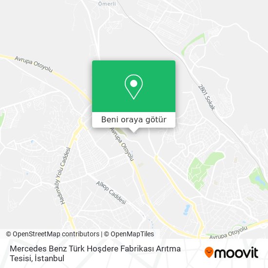 Mercedes Benz Türk Hoşdere Fabrikası Arıtma Tesisi harita