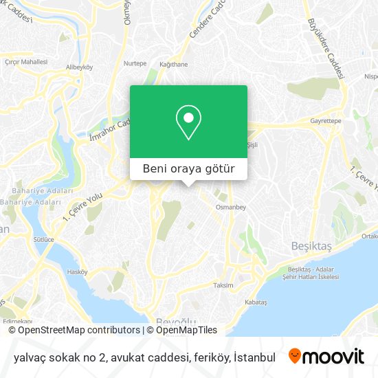 yalvaç sokak no 2, avukat caddesi, feriköy harita