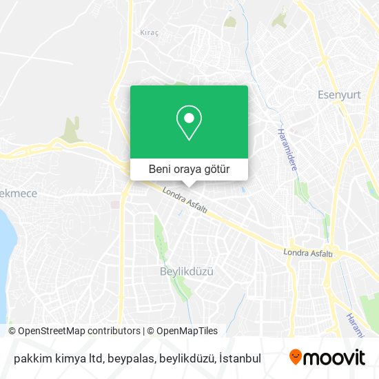 pakkim kimya ltd, beypalas, beylikdüzü harita