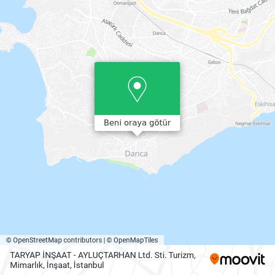 TARYAP İNŞAAT - AYLUÇTARHAN Ltd. Sti.  Turizm, Mimarlık, İnşaat harita