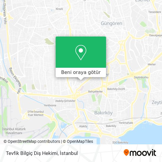 Tevfik Bilgiç Diş Hekimi harita