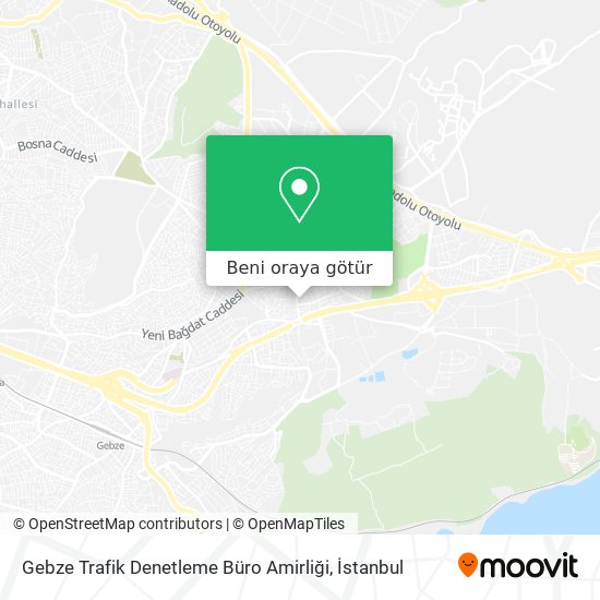 Gebze Trafik Denetleme Büro Amirliği harita