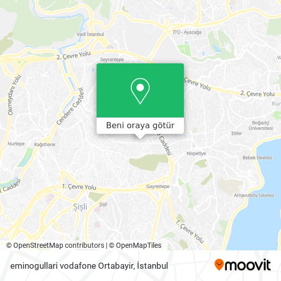 eminogullari vodafone Ortabayir harita