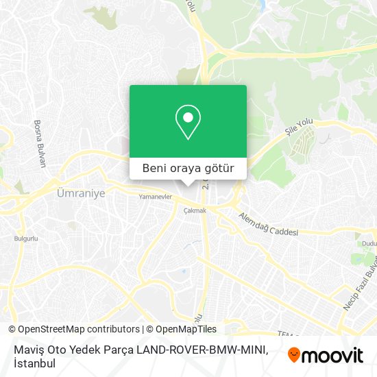 Maviş  Oto Yedek Parça LAND-ROVER-BMW-MINI harita