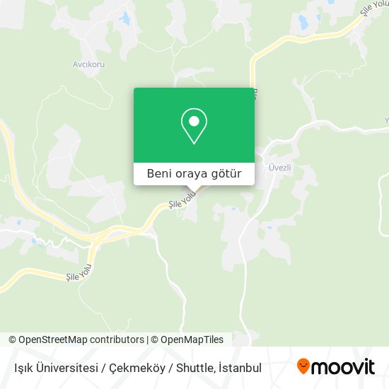 Işık Üniversitesi / Çekmeköy / Shuttle harita