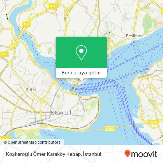Köşkeroğlu Ömer Karaköy Kebap harita