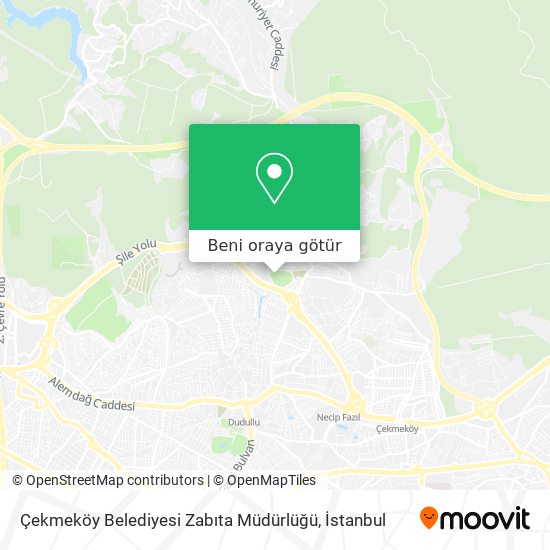 Çekmeköy Belediyesi Zabıta Müdürlüğü harita