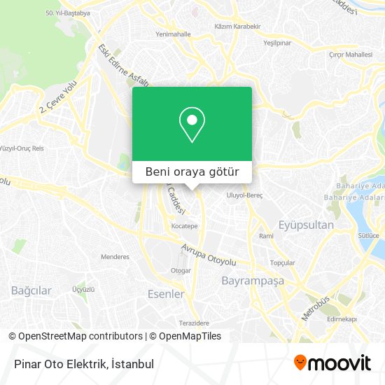 Pinar Oto Elektrik harita