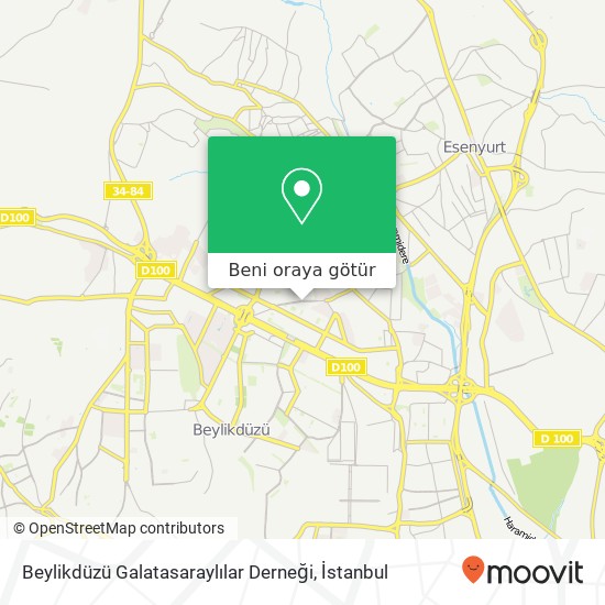 Beylikdüzü Galatasaraylılar Derneği harita