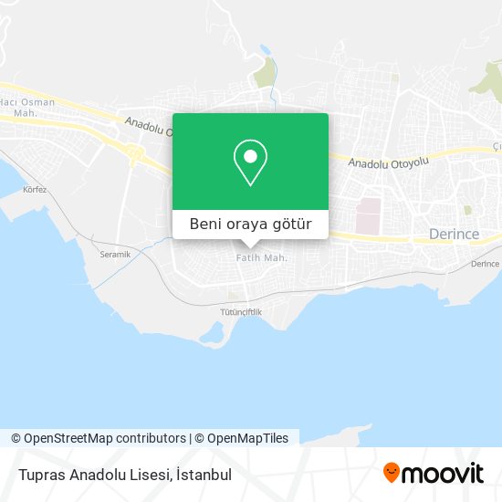 Tupras Anadolu Lisesi harita