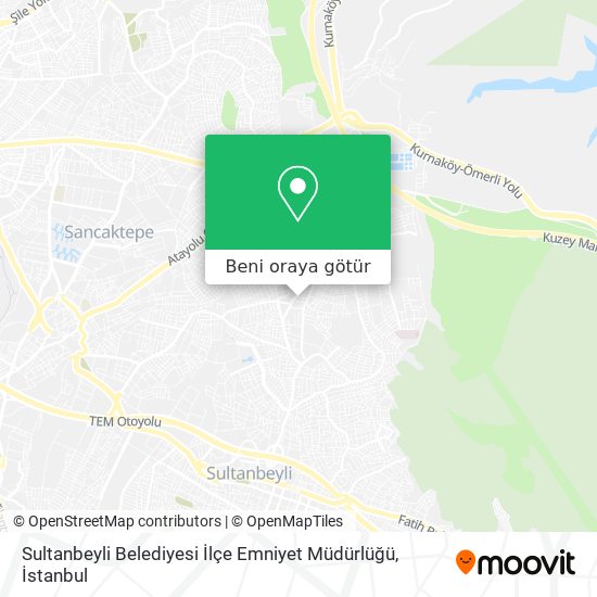 Sultanbeyli Belediyesi İlçe Emniyet Müdürlüğü harita