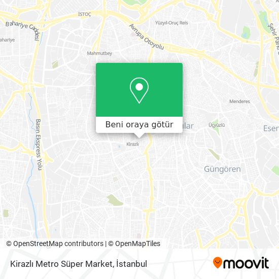 Kirazlı Metro Süper Market harita