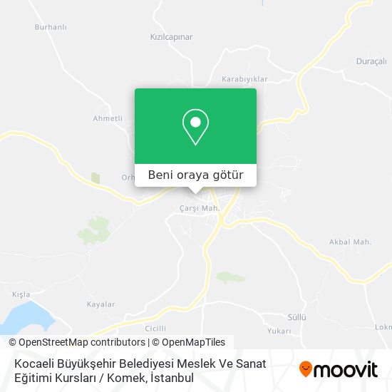 Kocaeli Büyükşehir Belediyesi Meslek Ve Sanat Eğitimi Kursları / Komek harita