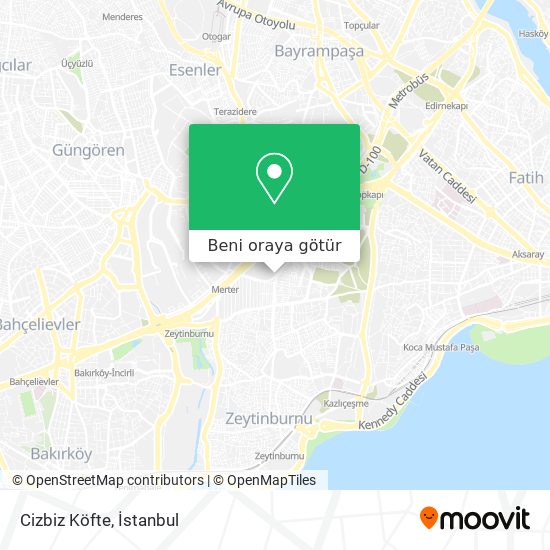 Cizbiz Köfte harita