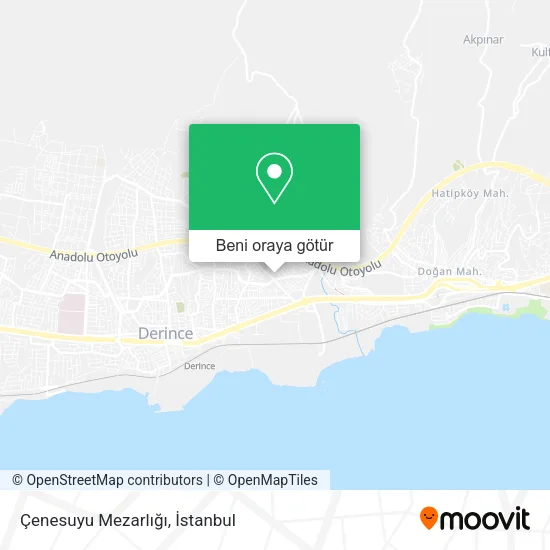 Çenesuyu Mezarlığı harita