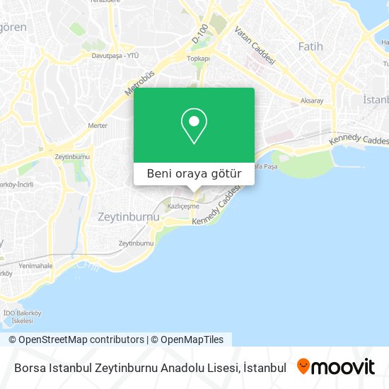 Borsa Istanbul Zeytinburnu Anadolu Lisesi harita