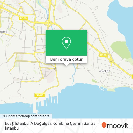 Eüaş İstanbul A Doğalgaz Kombine Çevrim Santrali harita