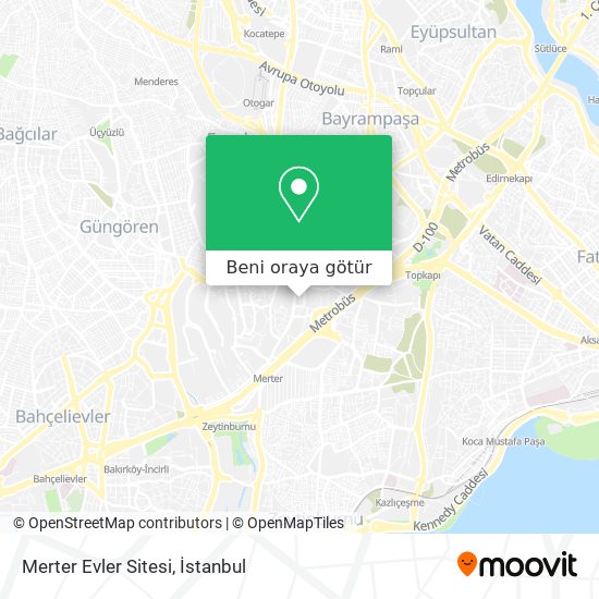 Merter Evler Sitesi harita