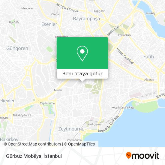 Gürbüz Mobilya harita