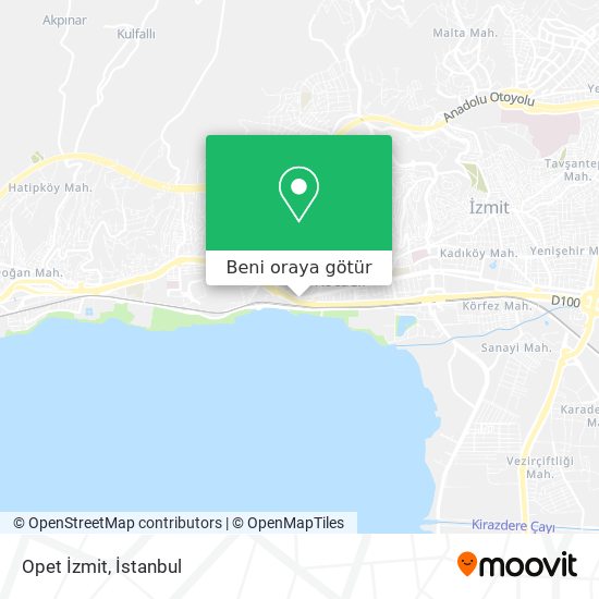 Opet İzmit harita