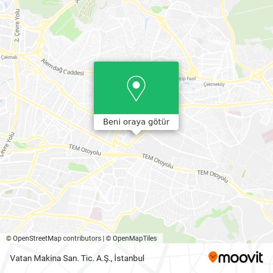 Vatan Makina San. Tic. A.Ş. harita