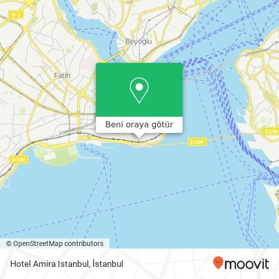 Hotel Amira Istanbul harita