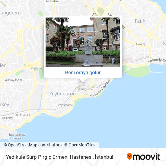 Yedikule Surp Pirgiç Ermeni Hastanesi harita