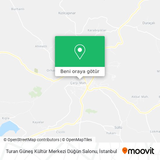 Turan Güneş Kültür Merkezi Düğün Salonu harita