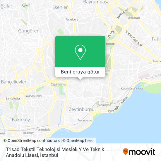 Trisad Tekstil Teknolojisi Meslek Y Ve Teknik Anadolu Lisesi harita