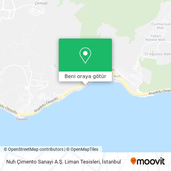 Nuh Çimento Sanayi A.Ş. Liman Tesisleri harita