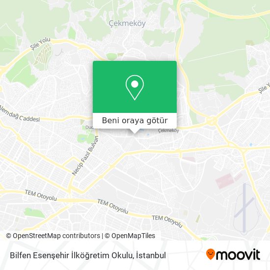 Bilfen Esenşehir İlköğretim Okulu harita