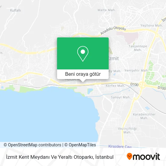 İzmit Kent Meydanı Ve Yeraltı Otoparkı harita