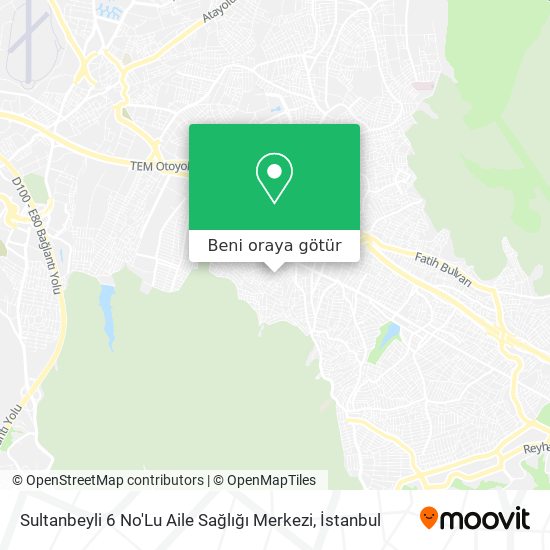 Sultanbeyli 6 No'Lu Aile Sağlığı Merkezi harita
