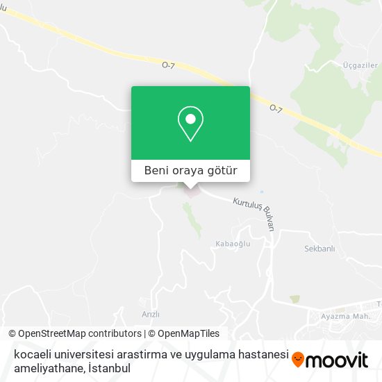 kocaeli universitesi arastirma ve uygulama hastanesi ameliyathane harita