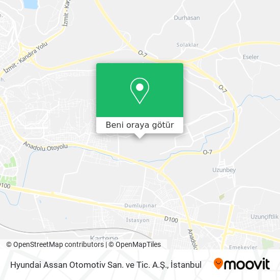 Hyundai Assan Otomotiv San. ve Tic. A.Ş. harita