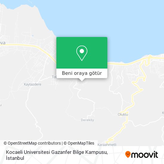 Kocaeli Universitesi Gazanfer Bilge Kampusu harita