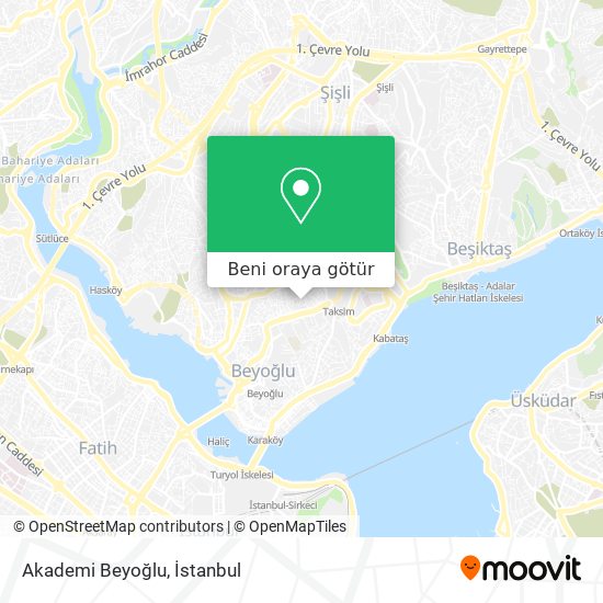 Akademi Beyoğlu harita