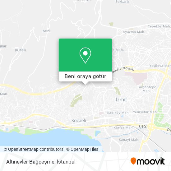 Altınevler Bağçeşme harita