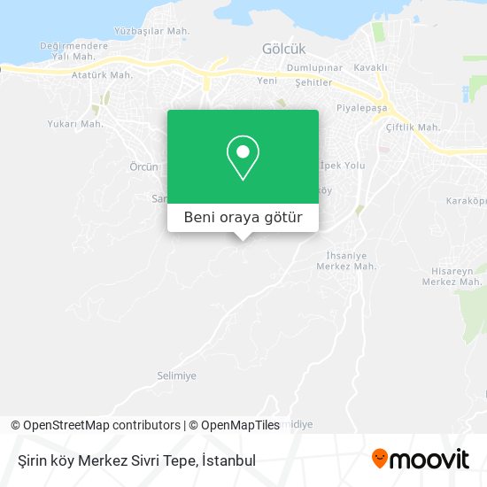 Şirin köy Merkez Sivri Tepe harita