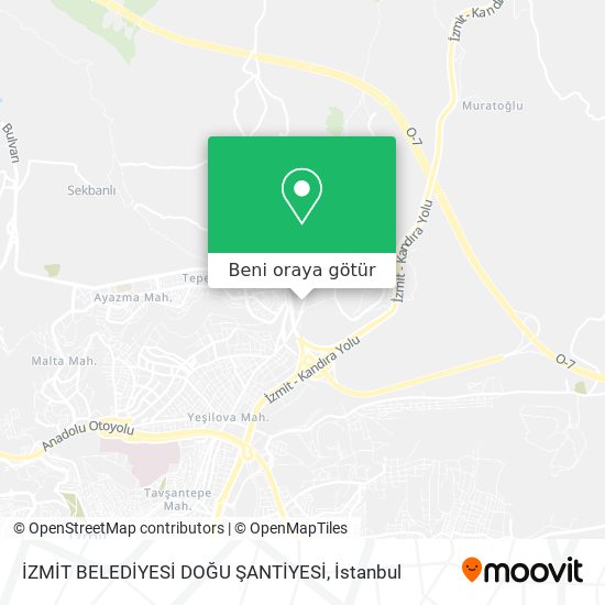 İZMİT BELEDİYESİ DOĞU ŞANTİYESİ harita
