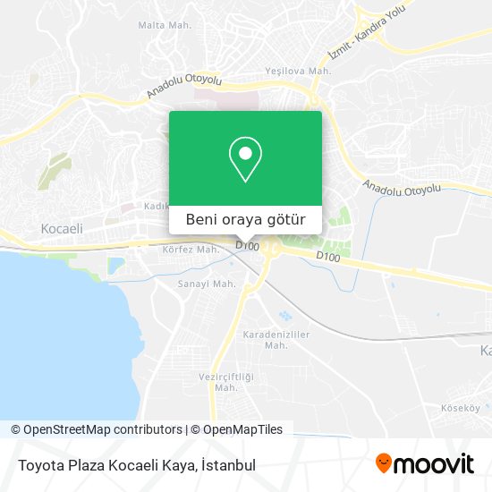 Toyota Plaza Kocaeli Kaya harita