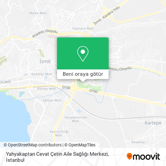 Yahyakaptan Cevat Çetin Aile Sağlığı Merkezi harita