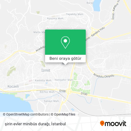 şirin evler minibüs durağı harita