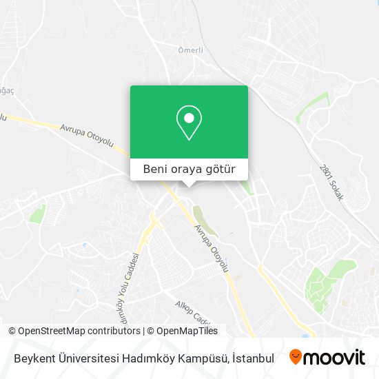 Beykent Üniversitesi Hadımköy Kampüsü harita