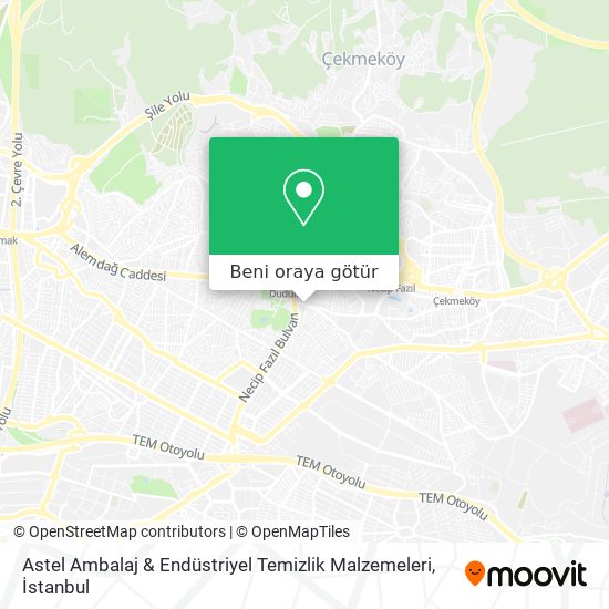 Astel Ambalaj & Endüstriyel Temizlik Malzemeleri harita
