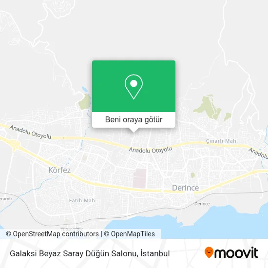 Galaksi Beyaz Saray Düğün Salonu harita