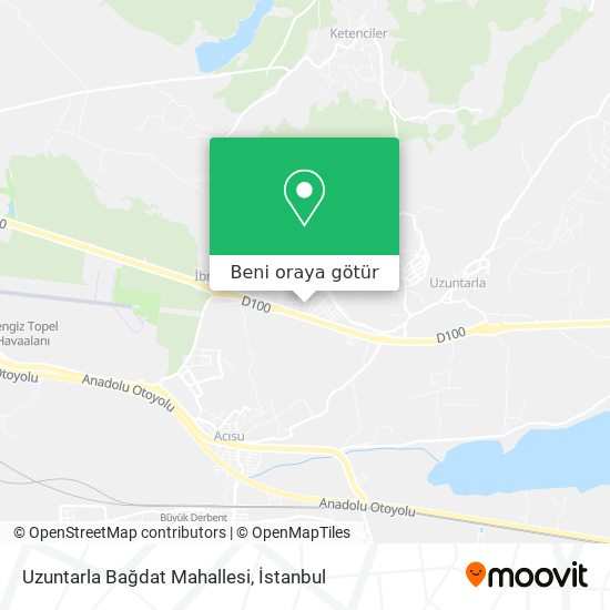 Uzuntarla Bağdat Mahallesi harita