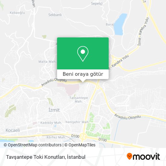 Tavşantepe Toki Konutları harita