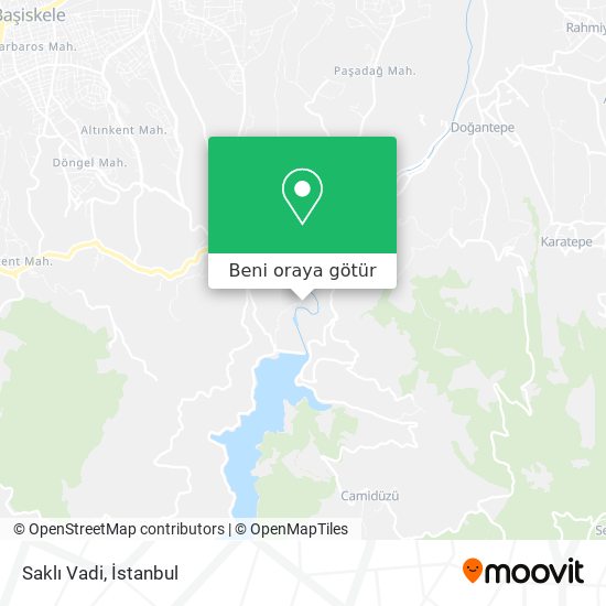 Saklı Vadi harita